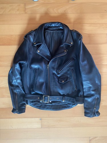 Giubbotto chiodo pelle vintage - giubbotto,
