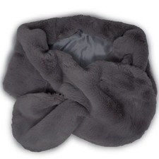 Stola pelliccia grigia donna