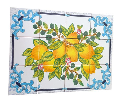 Quadro piastrelle dipinto - , a