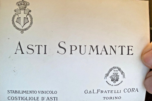 Etichetta spumante asti - etichetta,