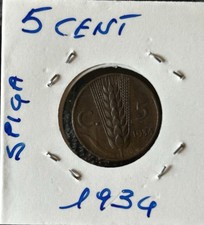 Moneta 5 Centesimi 1934 Spiga, Vittorio Emanuele III