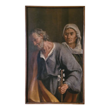 San Giuseppe con anziana donna