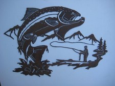 pescatore e salmone quadro