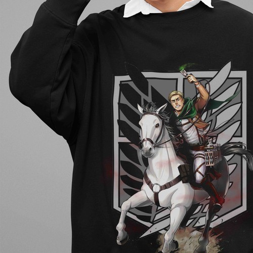 Felpa attack titan maglione - felpa,