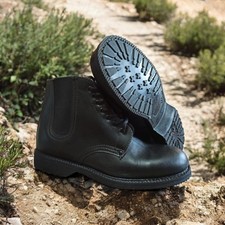 SCARPA MILITARE ALTA IN PELLE