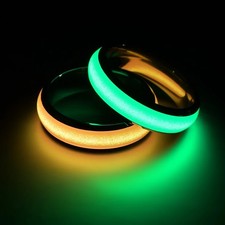 ANELLO DONNA UOMO FEDINA UNISEX fluorescente ACCIAIO CAMBIA COLORE MOOD RING wm