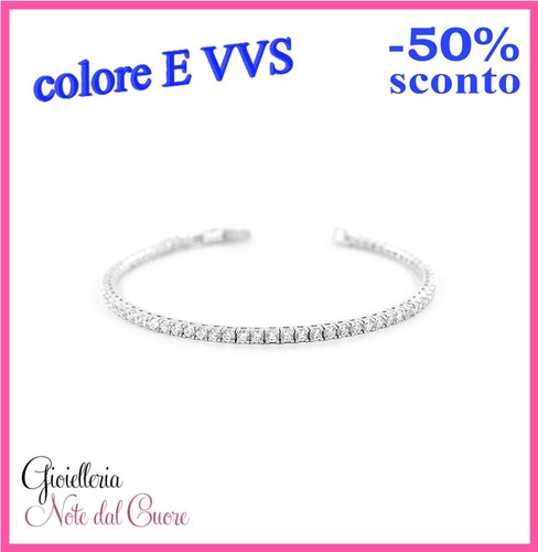 Bracciale tennis oro bianco - in,