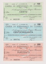 Miniassegni Cassa Risparmio