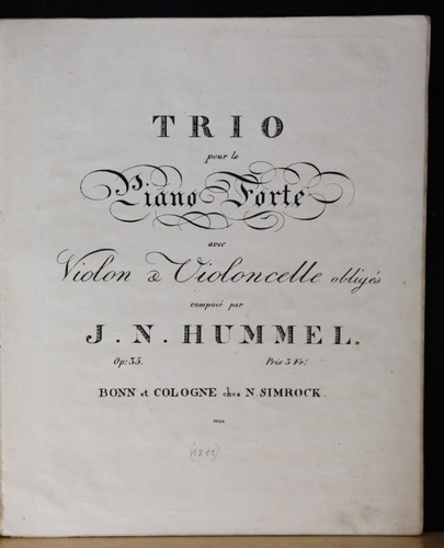 Hummel trio pour - hummel,, le