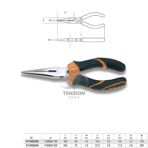 Pinza becchi mezzotondi - pinza,