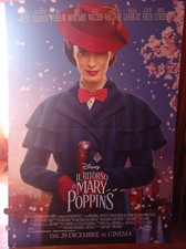 Cartellone manifesto plexiglass da cinema Il ritorno di Mary Poppins Emily Blunt