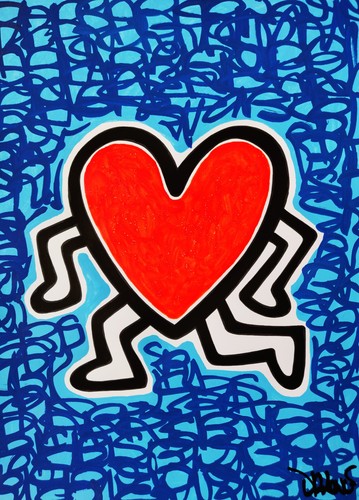 Love keith haring heart - love,