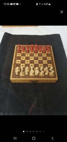 Scacchiera antica legno - scacchiera,