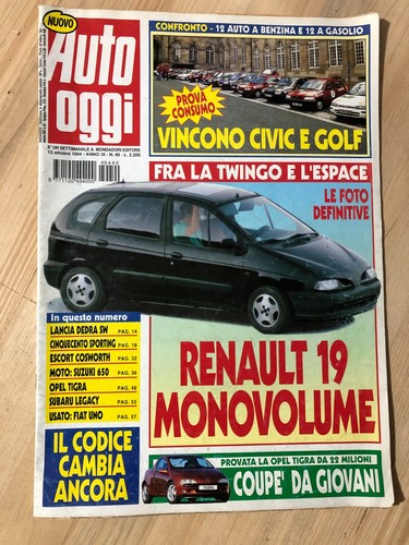 Rivista magazine auto - auto, oggi