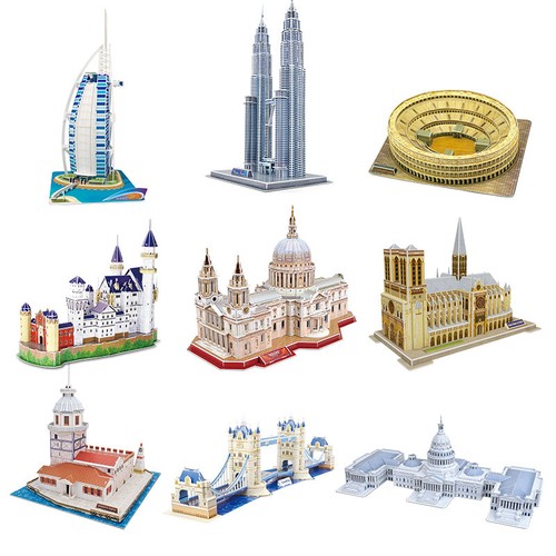 Puzzle modello mondo - 3d,