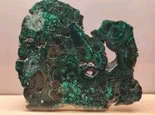 Fetta di malachite lucida del Congo
