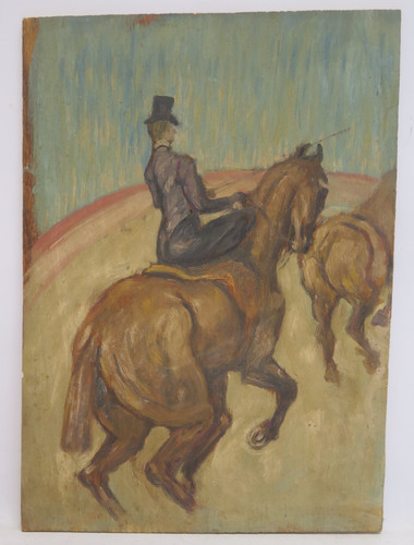 Dipinto olio circo cavallo - dipinto,