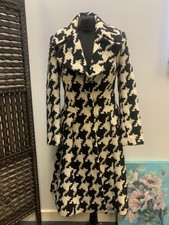 Giacca cappotto swing Zara vintage pied de poule 95% lana bianco e nero - taglia media