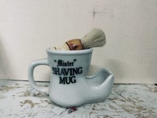 VINTAGE " MISTER" SHAVING MUG CON SETOLA DI CINGHIALE ORIGINALE "VICTORIA"