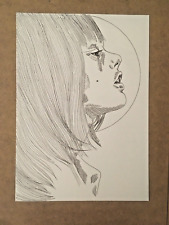 TAVOLA ORIGINALE RITRATTO RAGAZZA SENSUALE SEXY FUMETTI CHINA MANARA CREPAX