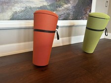 Sedia stand-up Wilkhahn arancione e verde usata