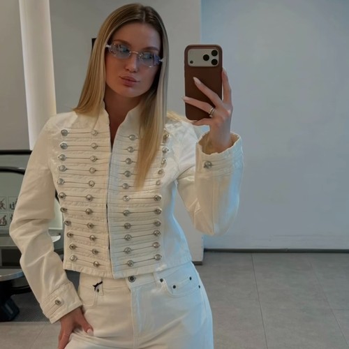 Zara giacca jeans aderente - di,