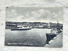REGGIO CALABRIA-NAVE TRAGHETTO NEL PORTO VECCHIA CARTOLINA OLD POSTCARD