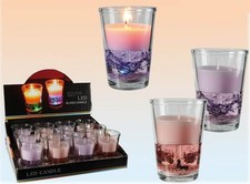 Candela vasetto cera con led
