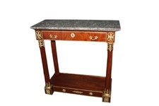 Bellissima Consolle Francese Stile Impero del 1800 in mogano con bronzi