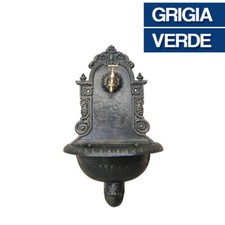 FONTANA A MURO A PARETE GHISA DA GIARDINO ESTERNO PORTICATO CON RUBINETTO 34054V