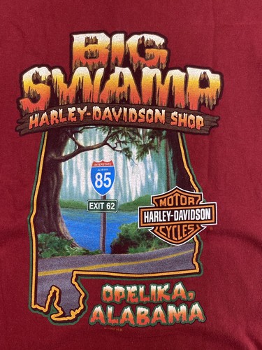 Shirt harley davidson rossa - t-shirt,