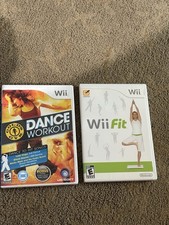 Lotto 2 Giochi Wii Wi Fit + Dance Workout WII GAME Gold's Gym WII Dance Hit Songs
