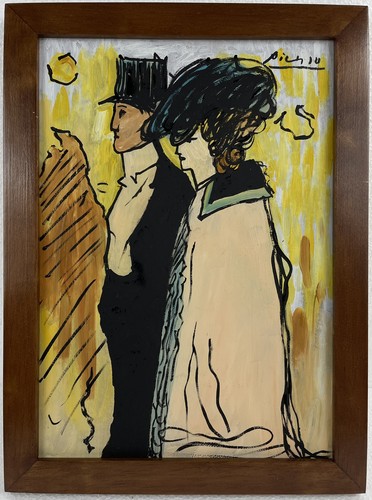 Dipinto olio cartone pablo - olio, su