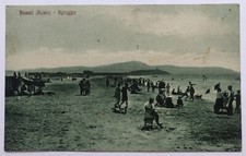 Cartolina Scauri spiaggia animata mare Latina Lazio paesaggistica T11
