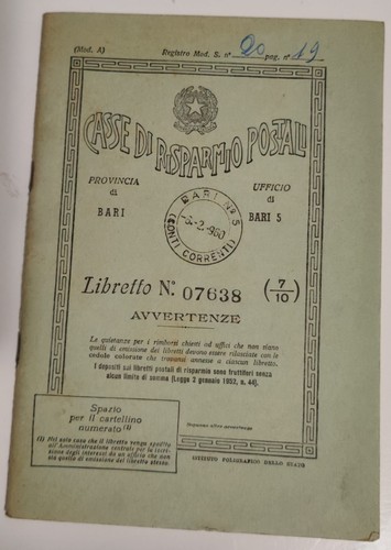 Libretto postale anno - postale, 1960