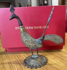 SCULTURA IN BRONZO PAVONE CON