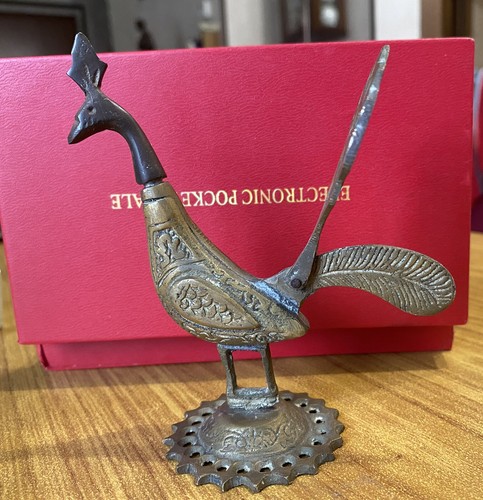 Scultura bronzo pavone con - bronzo,