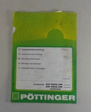 Manuale Officina/Istruzioni Montaggio Pöttiger Falciatrice Dischi Cat Nova 290