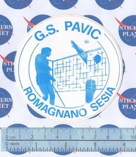 ADESIVO STICKER VINTAGE AUFKLEBER AUTOCOLLANT VOLLEY G.S. PAVIC ROMAGNANO SESIA