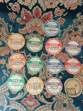 LOTTO DI 13 TAGLIANDI DI BOLLO AUTO CIRCOLARI - DAL 1959 AL 1970 - RARITA'