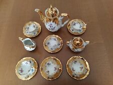 Coppia servizio caffè e thè oro zecchino porcellana Bavaria. Vintage anni 50