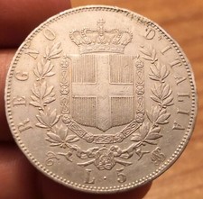 Moneta 5 Lire 1865 Torino