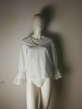 ZARA MAGLIETTA MAGLIA T- SHIRT CAMICIA DONNA TAGLIA  XS COLORE BIANCO 