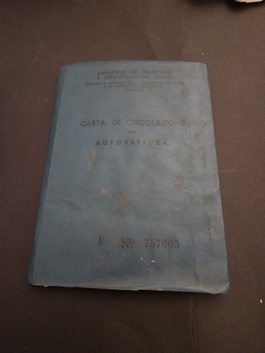 Libretto circolazione - libretto,