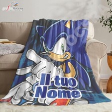 Plaid in pile Sonic con nome