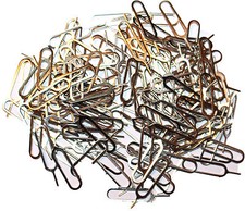 100 x aghi SIM pin ago penna apertura morsetto iPad iPhone 1 2 3 4 5 S C 6 Plus