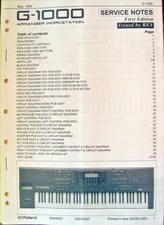 Roland G-1000 Sintetizzatore Tastiera Workstation Manuale di Servizio Originale Libretto