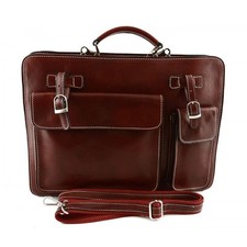 Cartella in Vera Pelle Rigida