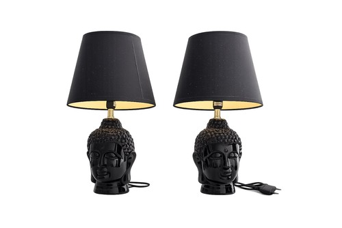 Coppia lampade buddha nere - coppia,