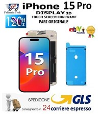 APPLE IPHONE 15 PRO  DISPLAY  TOUCHSCREEN CON FRAME PARI ALL' ORIGINALE GLS